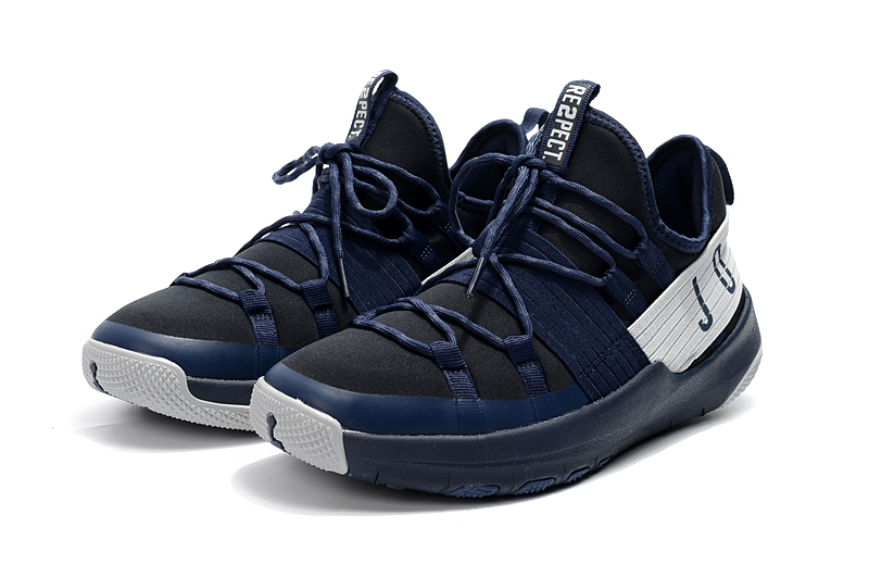 2015 Jordan Retro 13 Low White Black Blue Shoes